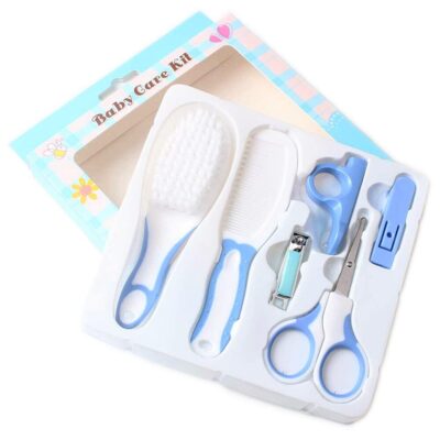 naughty baby 6 in 1 Baby Grooming kIt with Baby Brush, Baby Comb, Baby Nail Cutter etc