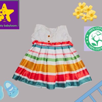 naughty babyloom Pure Cotton Designer Frocks for Baby Girls