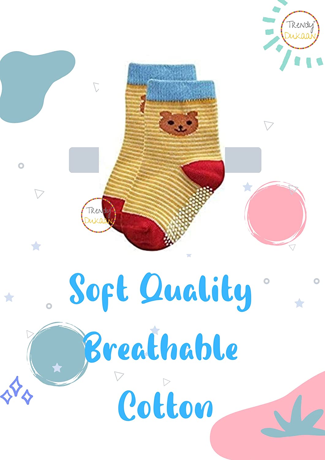 naughty baby cotton socks for new born, 6 months to 12 month old
